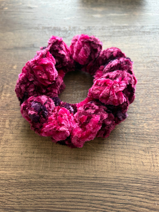 Bright Magenta Velvet Scrunchie