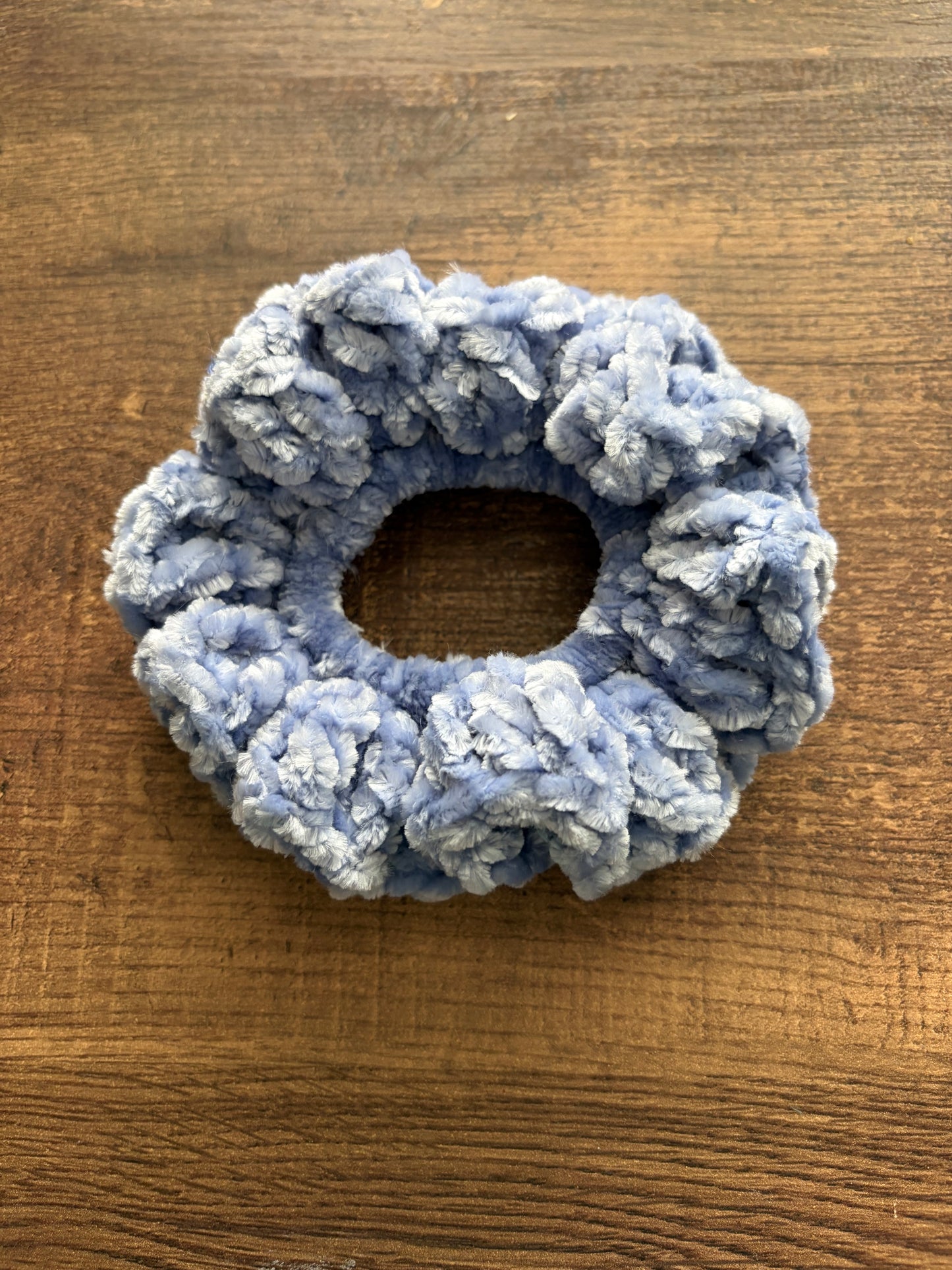 Smokey Blue Velvet Scrunchie