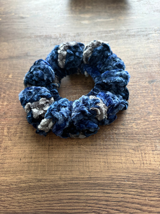 Navy Velvet Scrunchie