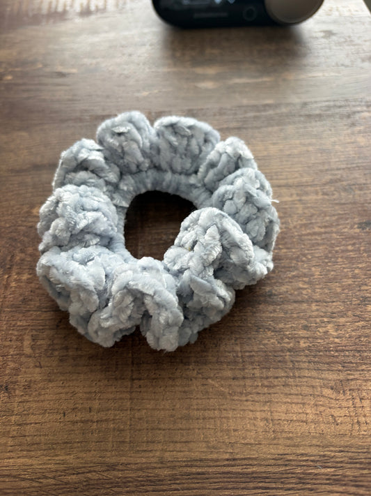 Softened Blue Velvet Scrunchie
