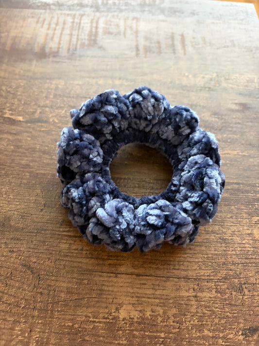 Indigo Violet Velvet Scrunchie