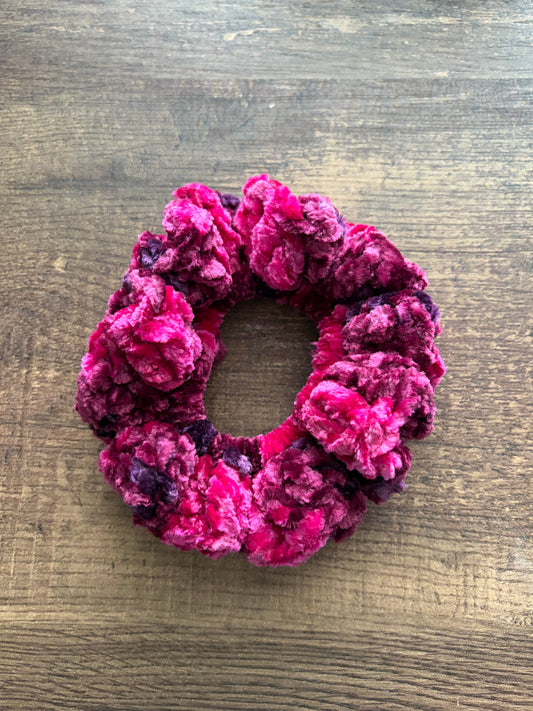 Bright Magenta Velvet Scrunchie