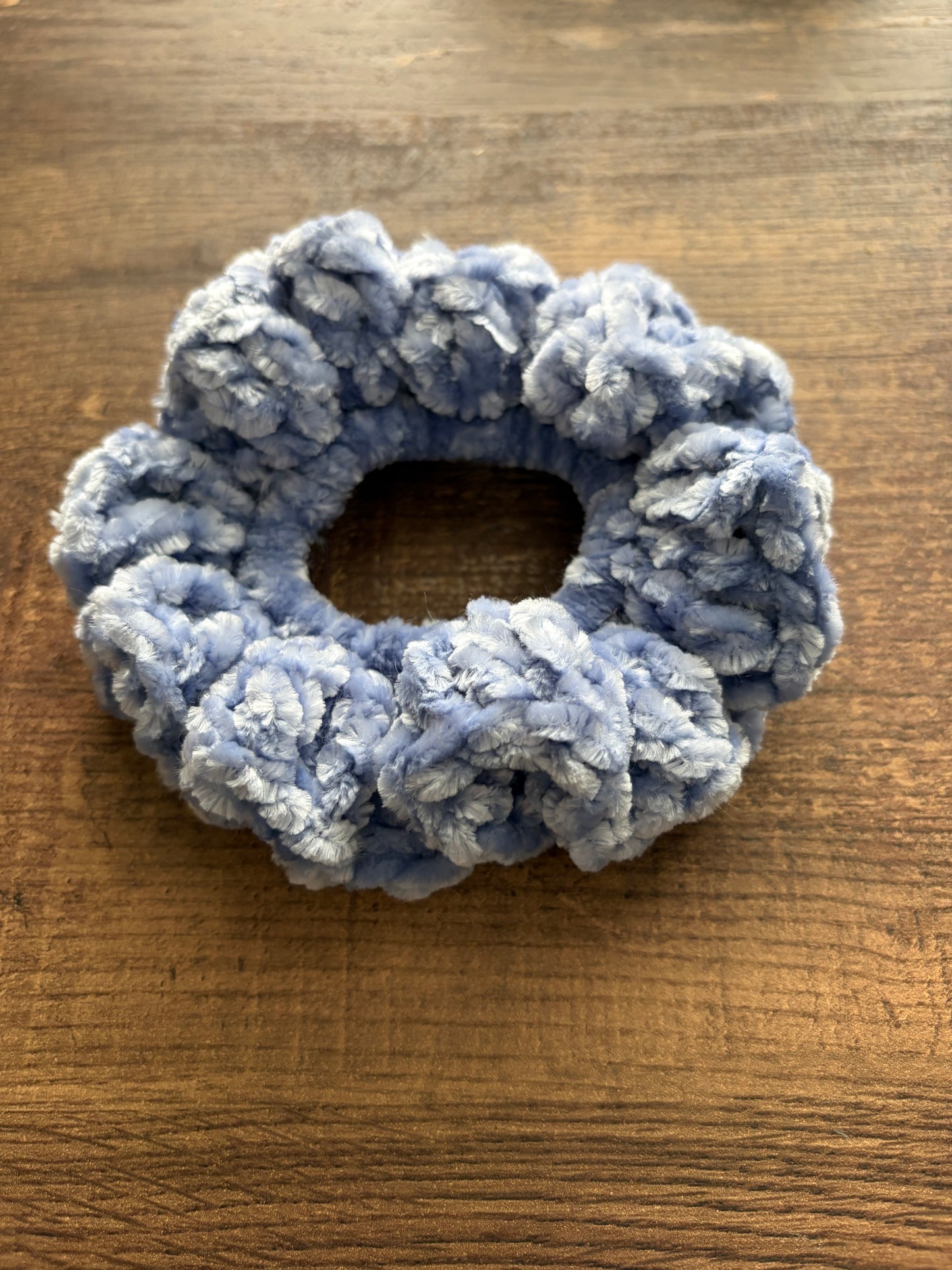 Smokey Blue Velvet Scrunchie
