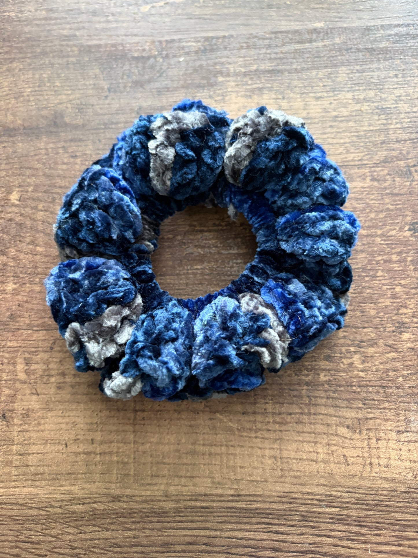 Navy Velvet Scrunchie