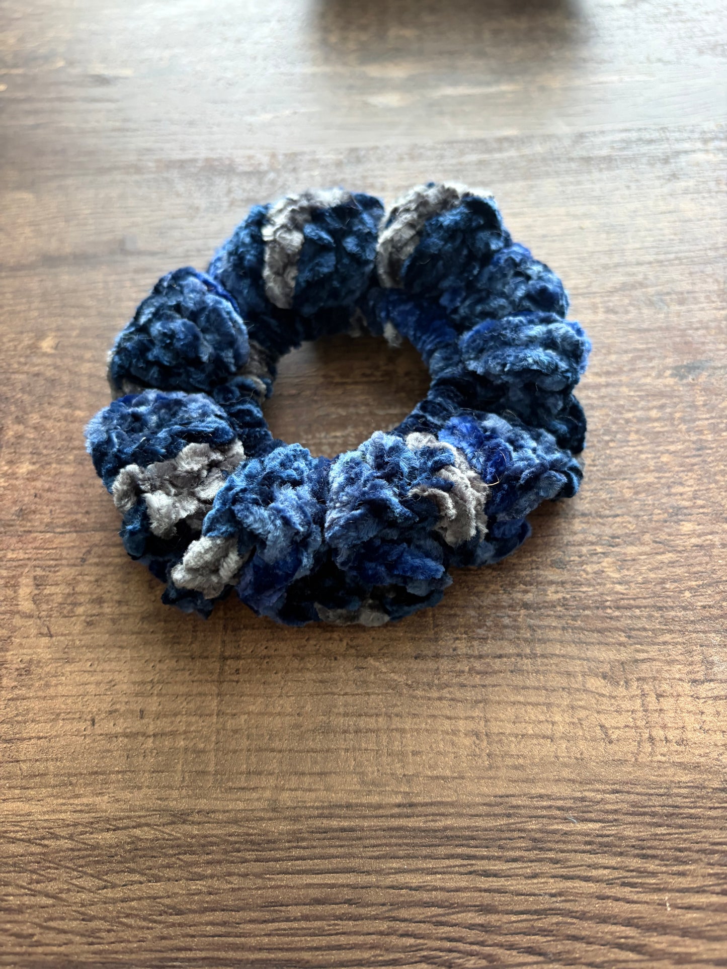 Navy Velvet Scrunchie