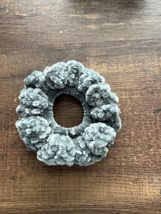 Smokey Green Velvet Scrunchie
