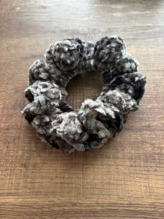 Deep Gray Velvet Scrunchie