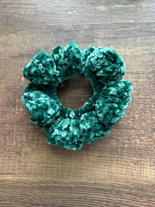 Pine Green Velvet Scrunchie