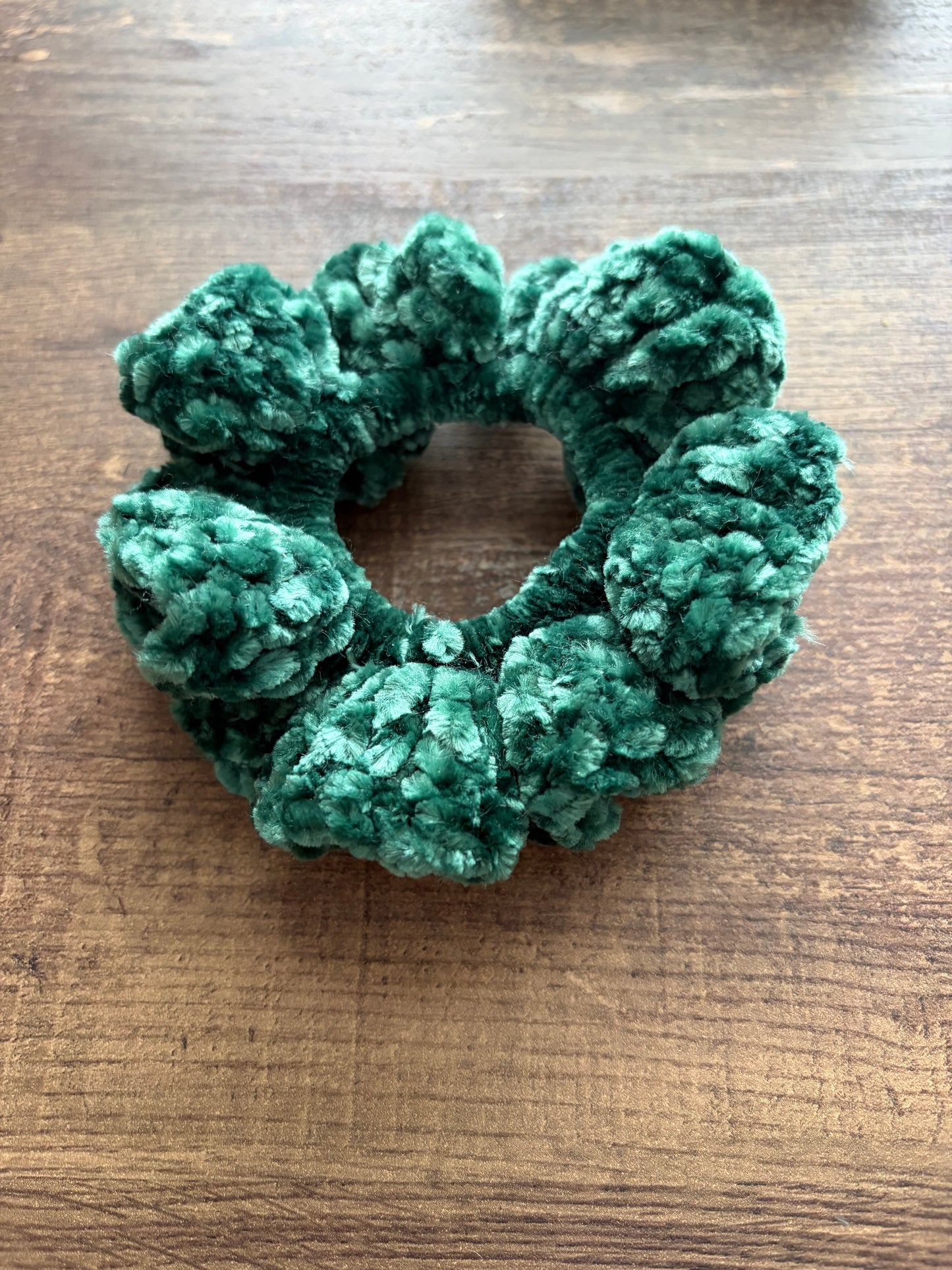 Pine Green Velvet Scrunchie