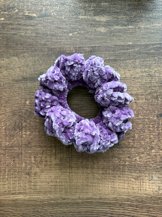 Gray Orchid Velvet Scrunchie