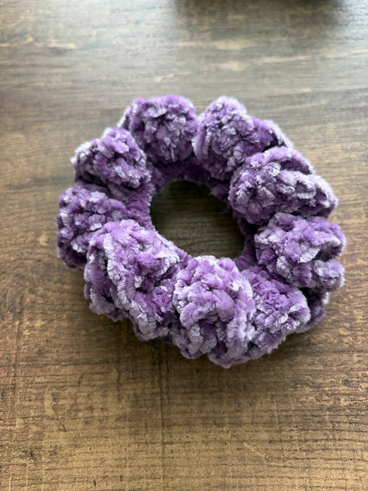 Gray Orchid Velvet Scrunchie