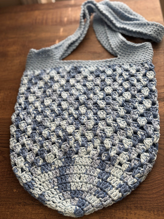 Baby Blue Ombre Market Bag