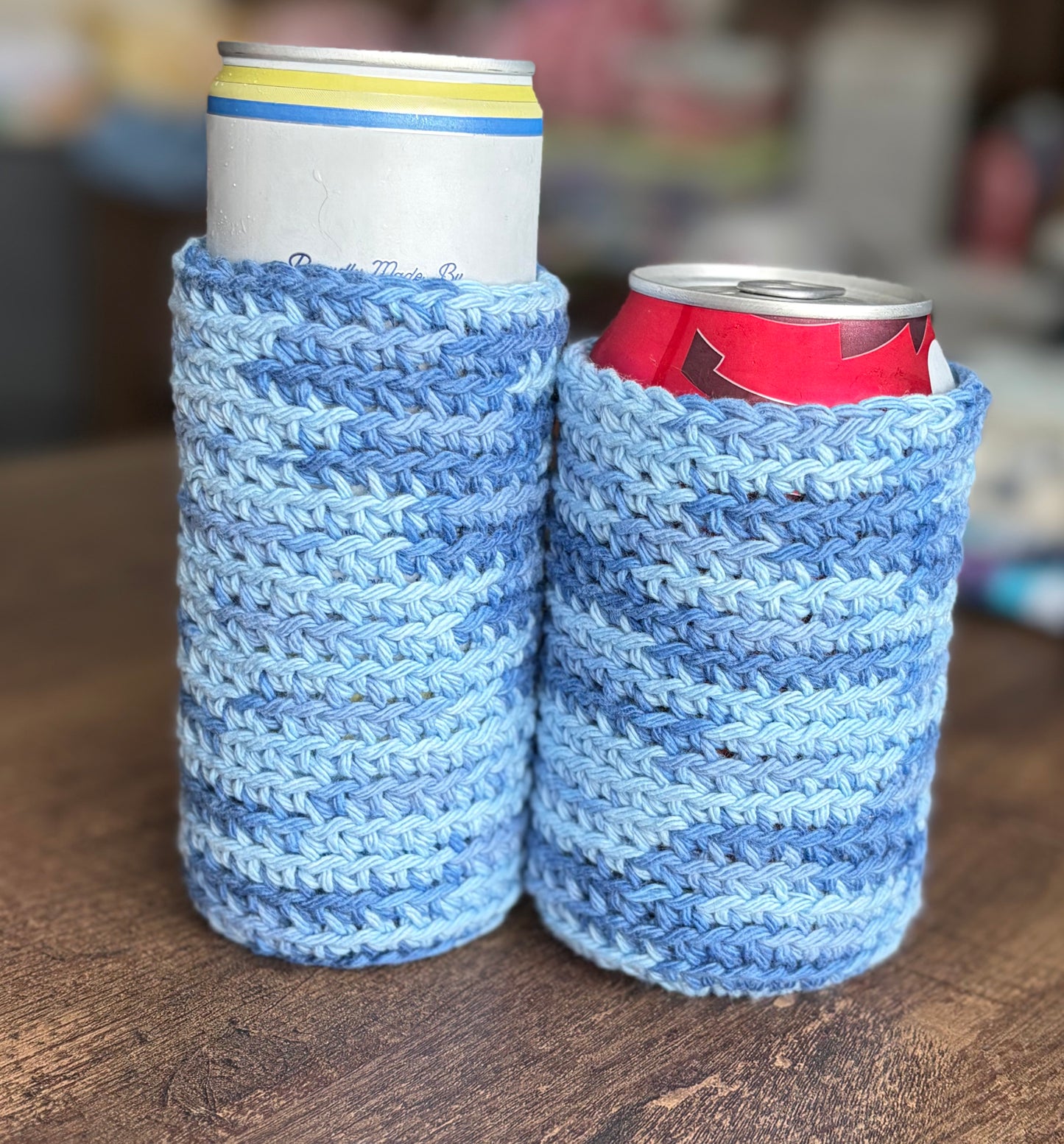 Baby Blue Ombre 12 oz Soda Can