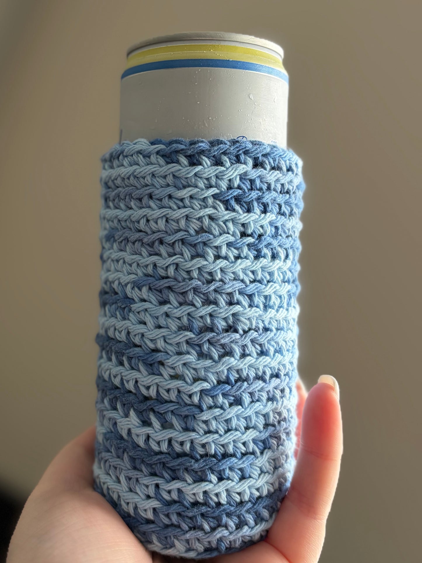 Baby Blue Ombre 12 oz Soda Can