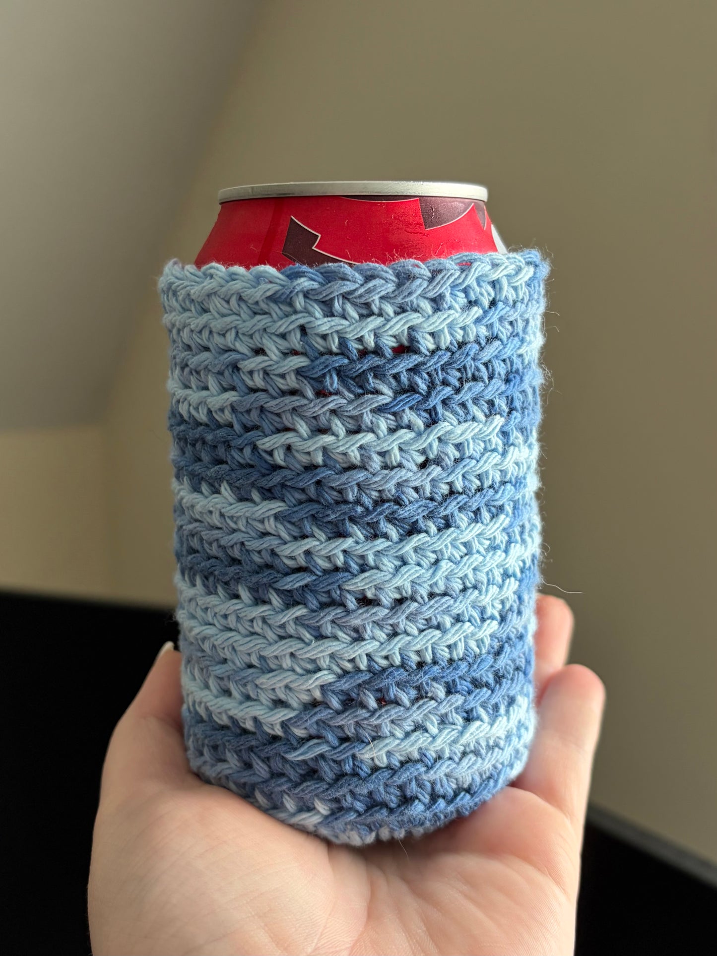 Baby Blue Ombre 12 oz Soda Can
