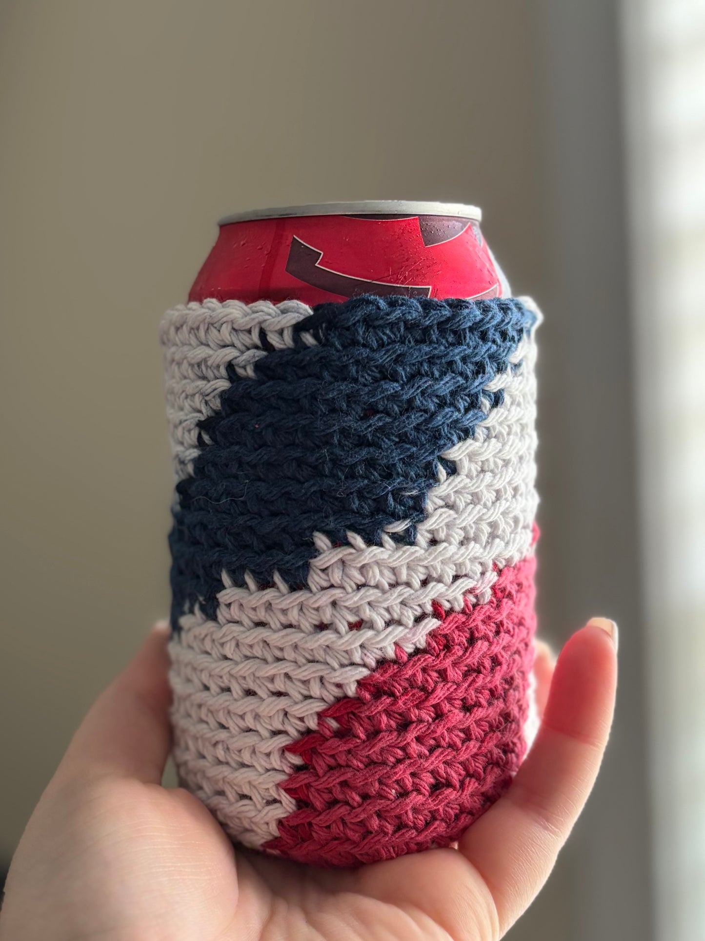 Patriot Ombre 12 oz can Koozie