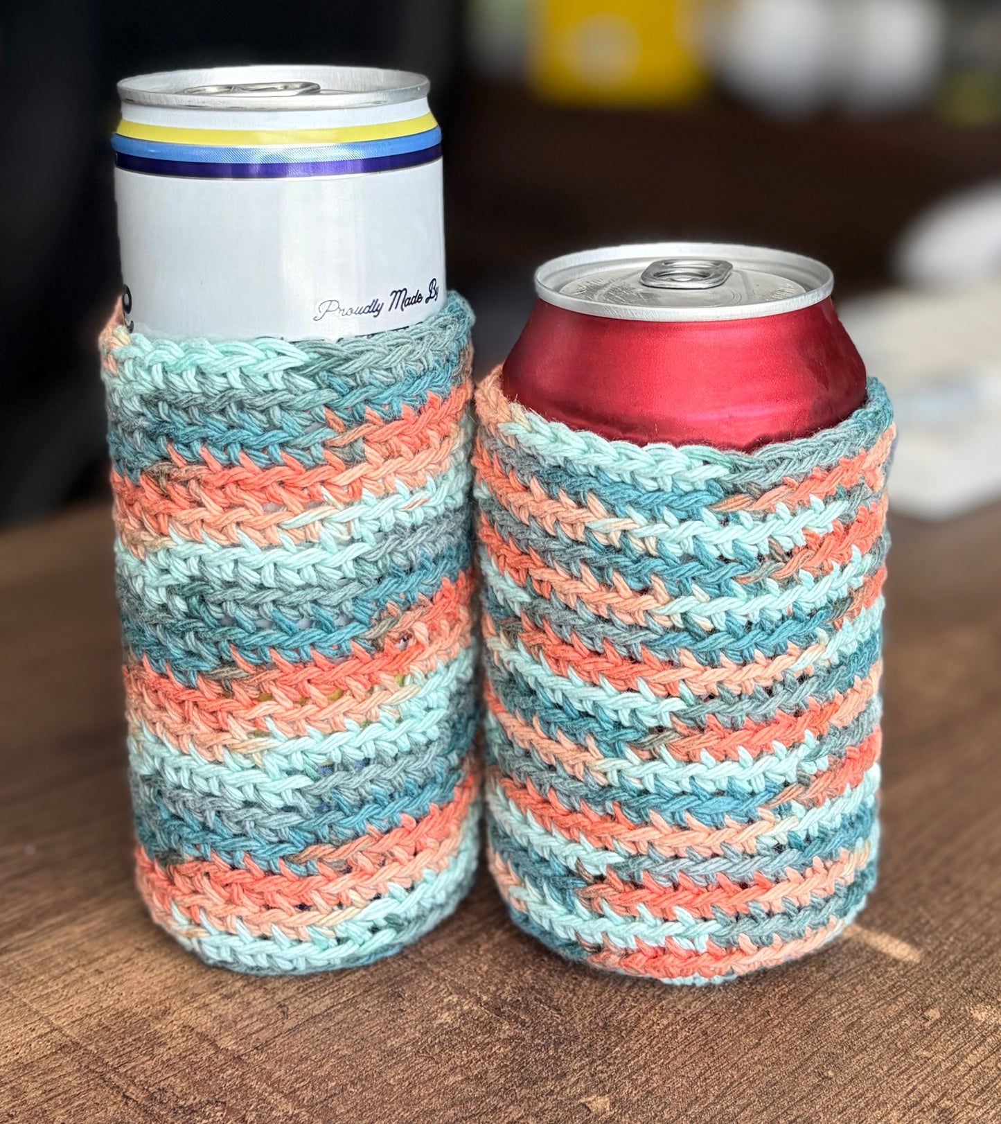 Vintage Floral Ombre 12 oz can Koozie